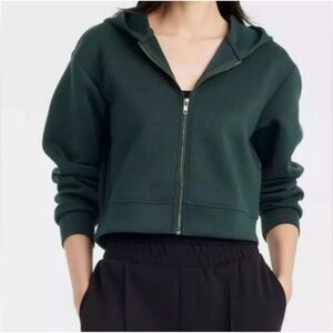 Women’s Dark Green Zip-Up Hoodie